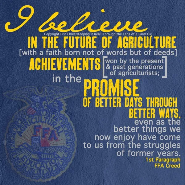 I Still Believe In That The FFA Creed Part 1