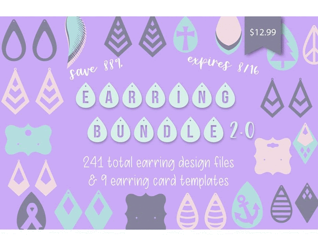 Silhouette SVG, Commercial use SVG, Silhouette cut files, Cricut Cut Files, faux leather earrings