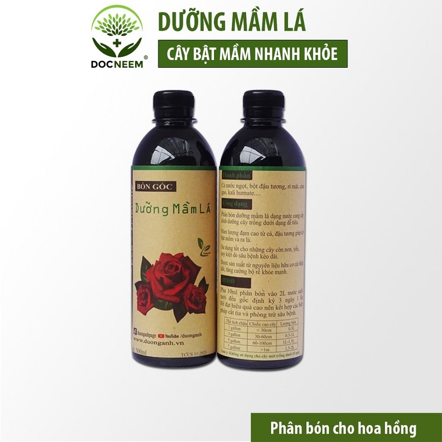 Phân dưỡng mầm lá hoa hồng