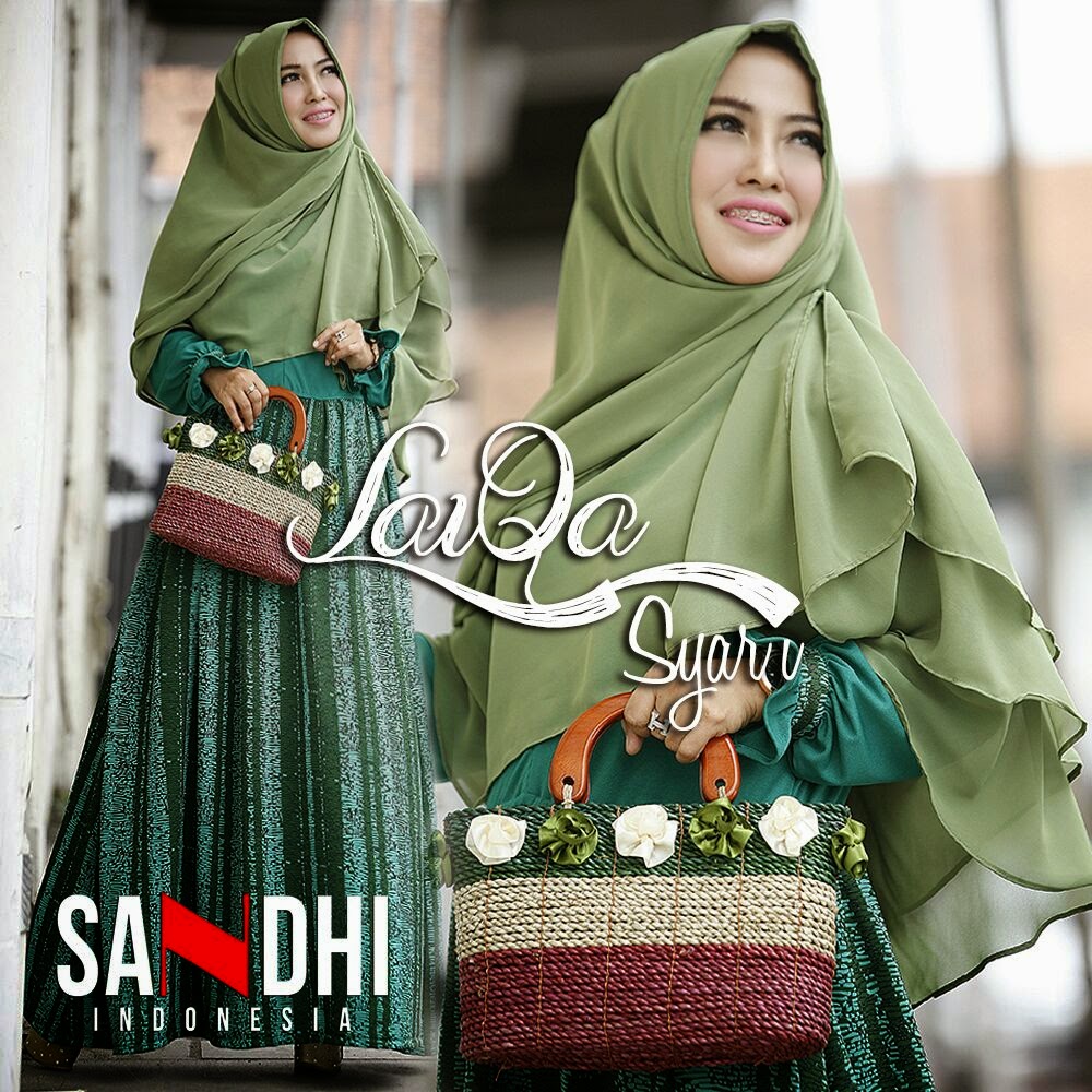 Model Baju Gamis Terbaru Edisi Idulfitri Laiqa Syar By Sandhi