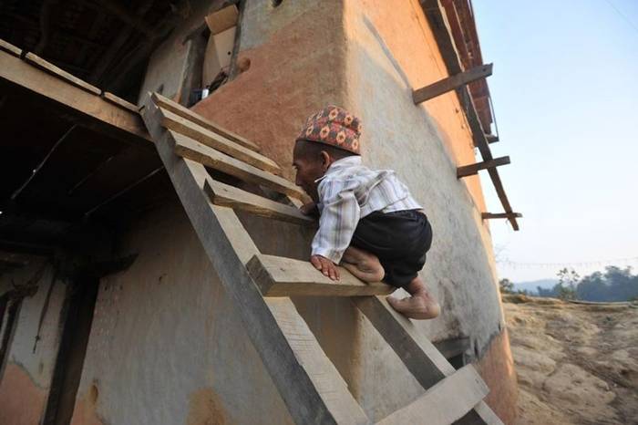 The Shortest adult human ever recorded after measuring his height three times in 24 hours. The chief editor of Guinness Book of World Records said that Chandra is the only person in Guinness' 57 years history to record the title of the shortest man at the age of 73.