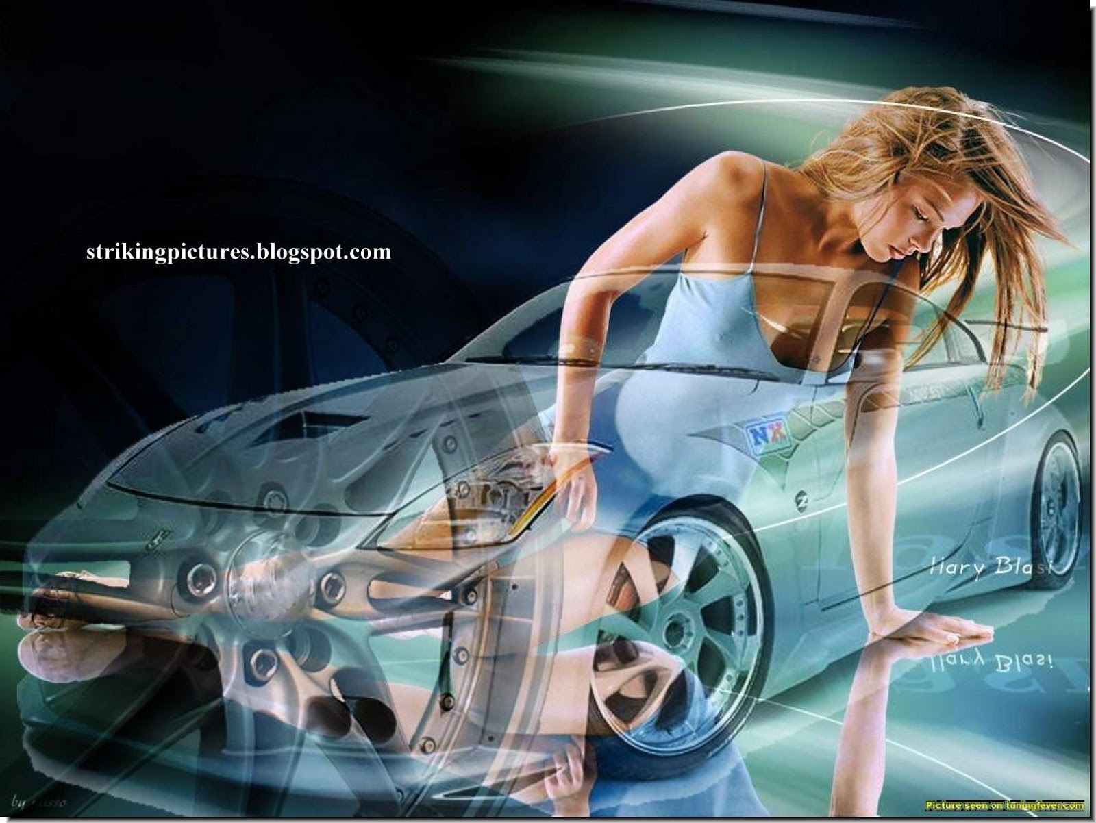 STRIKING PICTURES.... ALL OF THEM!: Cars And Girls Wallpapers