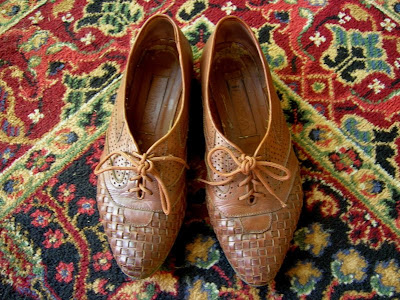 a pair of granny oxfords