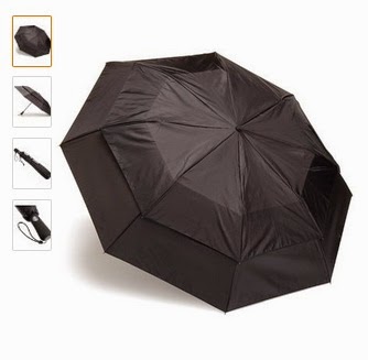 Men's Blue Line Golf-Size Vented Canopy Compact Umbrella