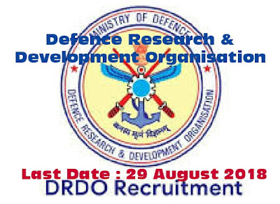 Defence Research & Development Organisation (DRDO) Recruitment 2018