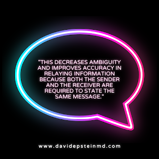 This decreases ambiguity and improves accuracy in relaying information because both the sender and the receiver are required to state the same message. #ambiguity #accuracy #message #repeat