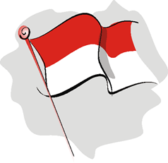 gambar bendera merah putih kartun
