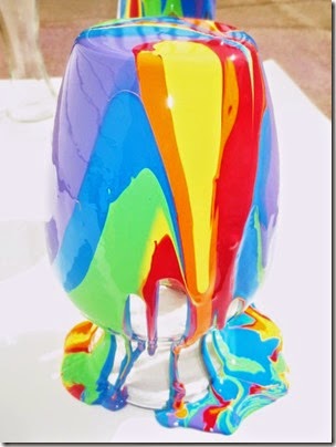 Pour Paint Rainbow Vases for Mom from Growing a Jeweled Rose