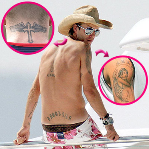 beckham tattoo. hot Stud David Beckham Tattoos
