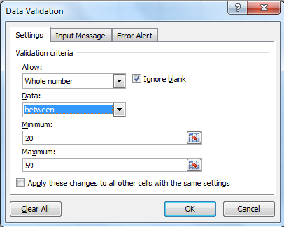 data validation- excel- اكسل- التحقق من صحة البيانات