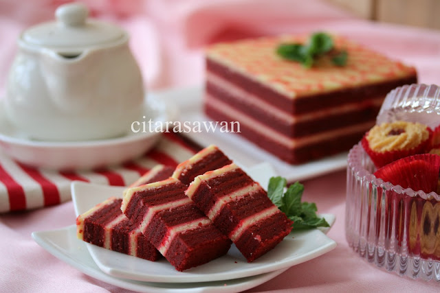 Kek Lapis Red Velvet / Red Velvet Layer Cake ~ Resepi Terbaik