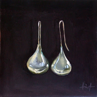My Things, Silver Drop Earrings by Liza Hirst