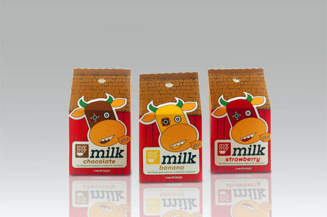 Muymuy milk, front labels 