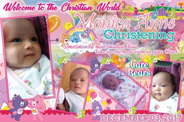 Care Bear Christening Tarpaulin Layout Design