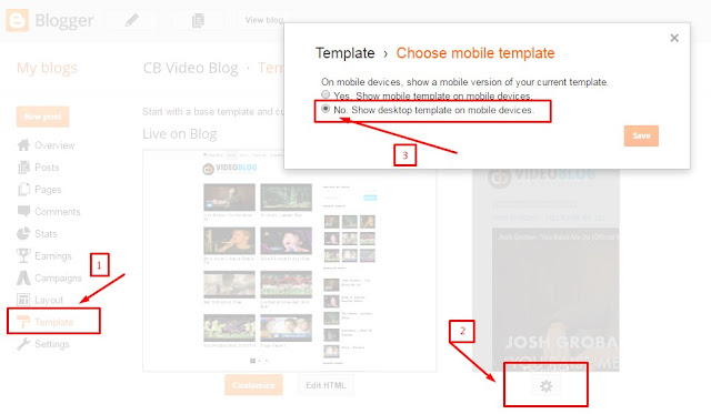 menonaktifkan remplate mobile bawaan blogger 