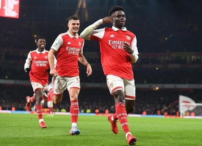 Bukayo Saka scored a brace in Arsenal’s 4-1 Premier League win over Crystal Palace at the Emirates Stadium.