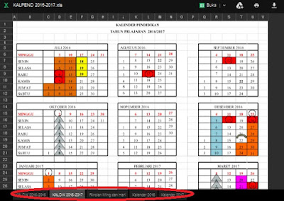 Download Kalender Pendidikan Tahun Pelajaran 2016/2017