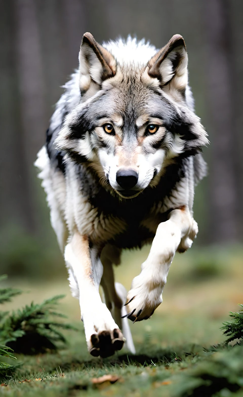 صورة ذئب يركض بالخريف عالية الجودة