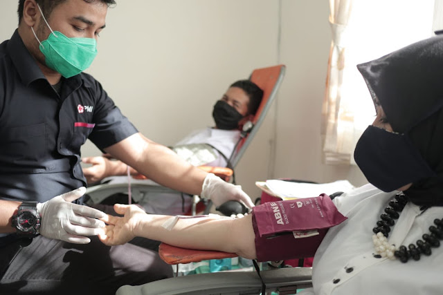 ASN Setda Aceh Lakukan Aksi Donor Darah