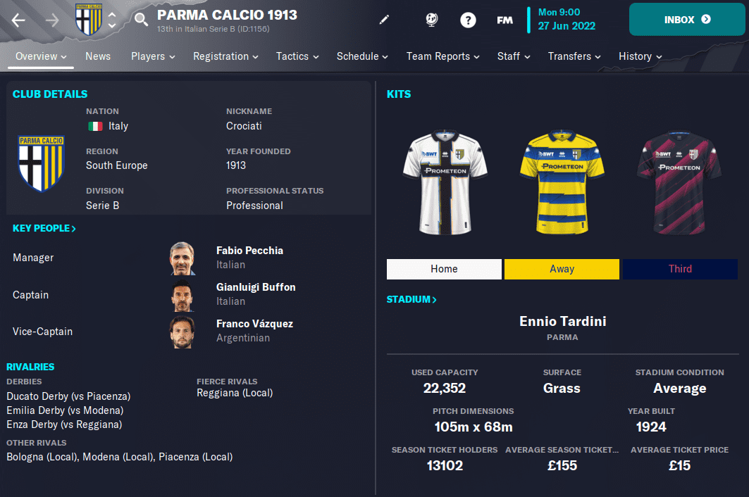 FM23 Parma Calcio 1913