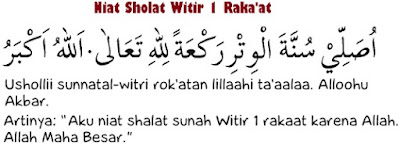 banyak dimuat dalam buku amalan tentang sholat Niat Sholat Tarawih dan Witir Ramadhan