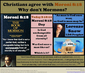 Christians agree with Moroni 8:18; Why don't Mormons?