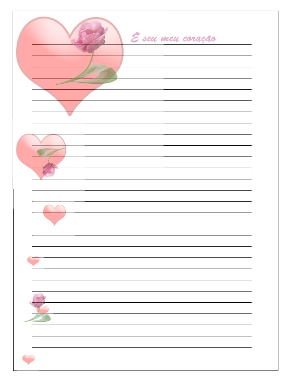 Belmoments: Papel de carta para o Dia dos Namorados