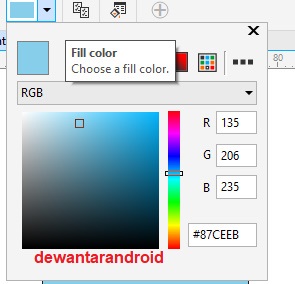 Cara Mewarnai Obyek di Corel Draw Dengan Kode RGB dan CMYK 