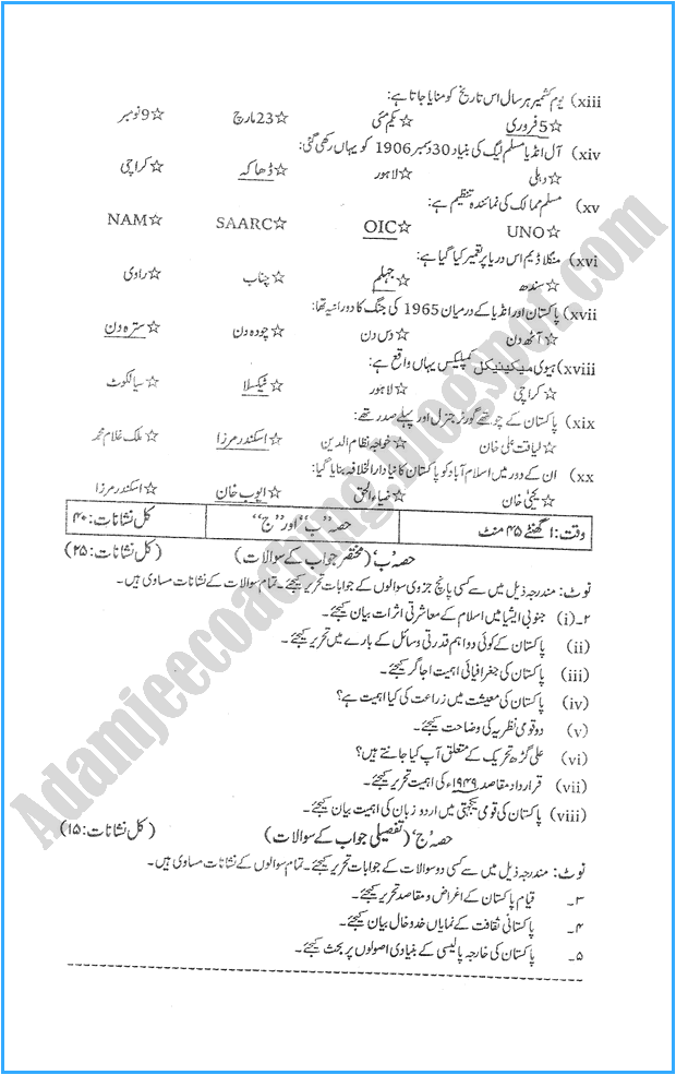 xii-pakistan-studies-urdu-past-year-paper-2015