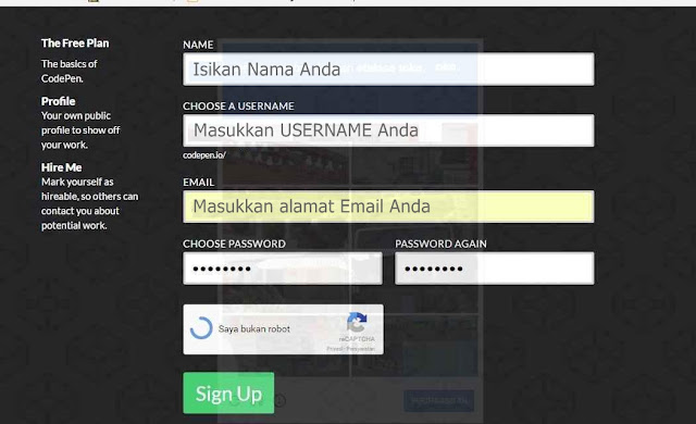 Cara Lengkap Daftar Codepen.io Gratis dan Mudah