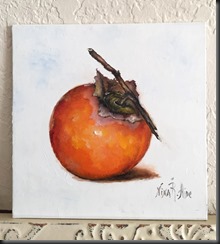 Persimmon with Stem easel