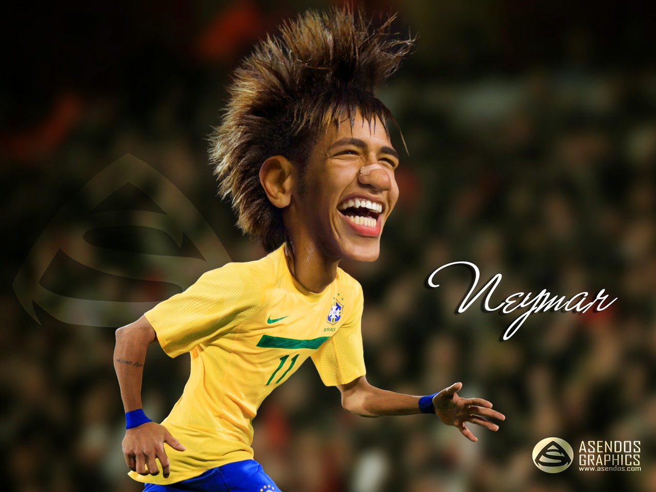 Gambar+Karikatur+Neymar+Piala+Dunia+2014+Pemain+Sepakbola+Brazil+World+Cup