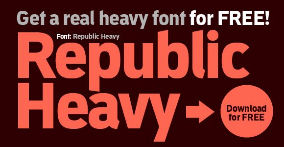 FREE FONT: Republic Heavy 3