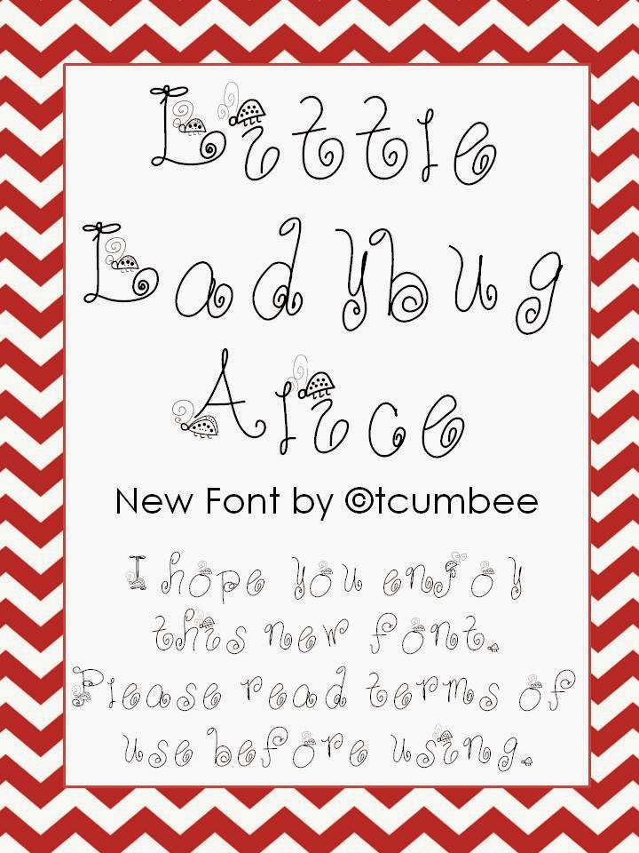 http://www.teacherspayteachers.com/Product/Little-Ladybug-Alice-FONT-1047909