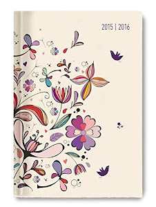 Alpha Edition 16.0701 Flower Art Diario Scuola Collegetimer, A5, 2015/2016, 1 Giorno 1 Pagina