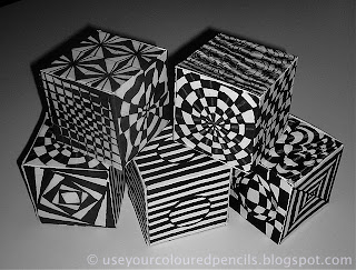 Image result for op art cube