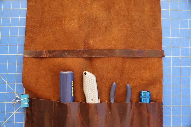 Leather Tool Roll Bag Tutorial