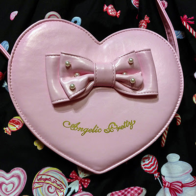 Angelic Pretty Dressy Doll Lucky Pack Heart Bag (2013) Pink