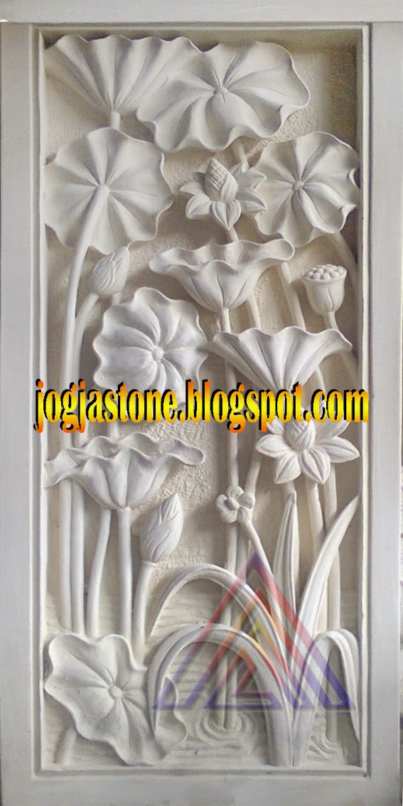  ukiran  batu  alam  motif lotus Kerajinan  Ukir Batu  Alam  