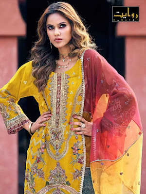Rawayat Noor hits vol 3 Organza Embroidered Salwar Kameez wholesaler