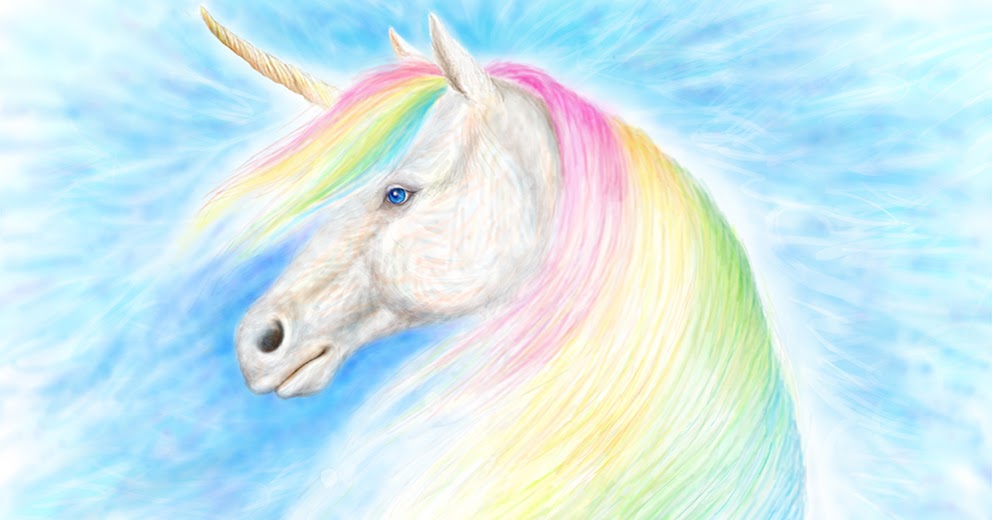 Rainbow Unicorn in Watercolor