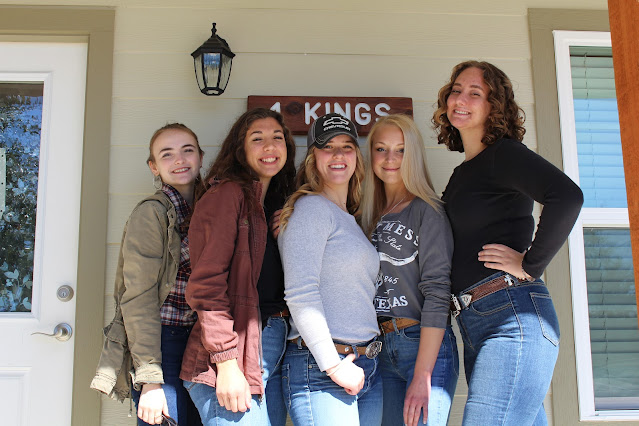 My roomates and I infront of our dorm before going to the rodeo