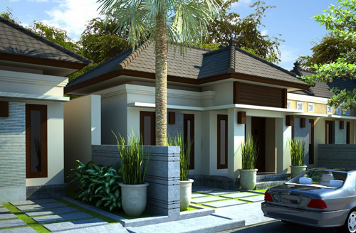 Desain rumah minimalis modern 1 lantai type 45