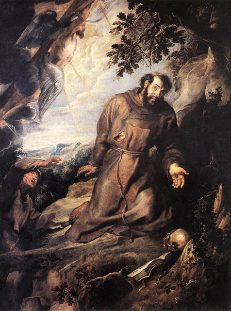 St. Francis of Assisi receiving the Stigmata , Peter Paul Rubens, Baroque Saints