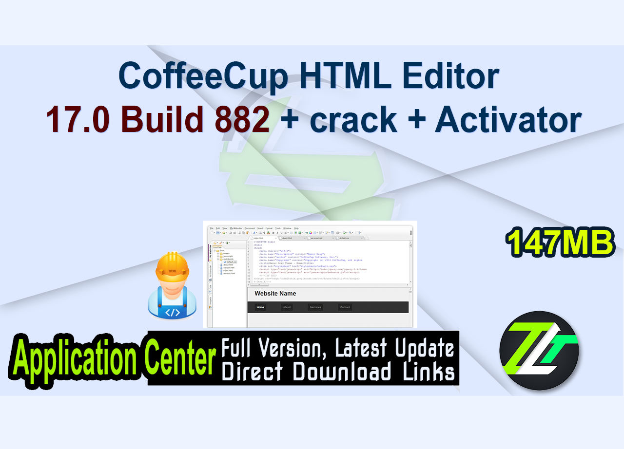 CoffeeCup HTML Editor 17.0 Build 882 + crack + Activator