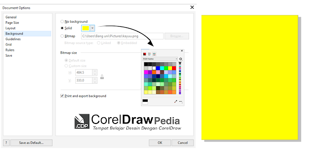 Tutorial Cara Mengganti warna Background Page di Aplikasi CorelDraw