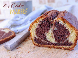 Le cake marbré chocolat et vanille