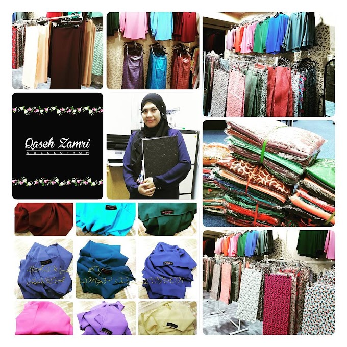 Blouse, Shawl, Skirts, Kain Sulam Bandung & English Cotton di Qaseh Zamri Collection