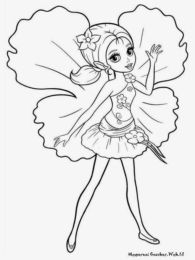  Mewarnai  Gambar  Barbie  Thumbelina Mewarnai  Gambar 