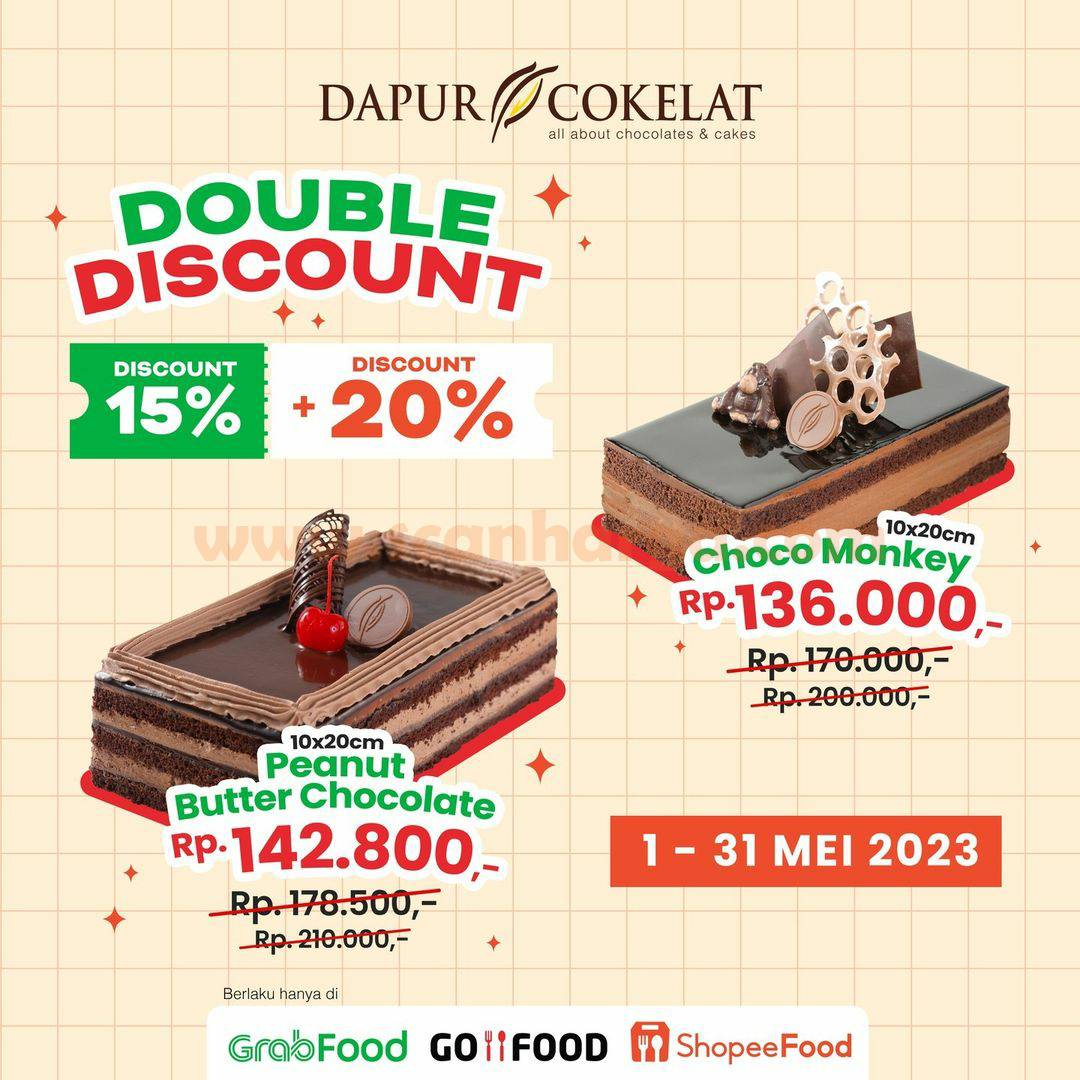 DAPUR COKELAT Promo Double DISKON 15% + 20%